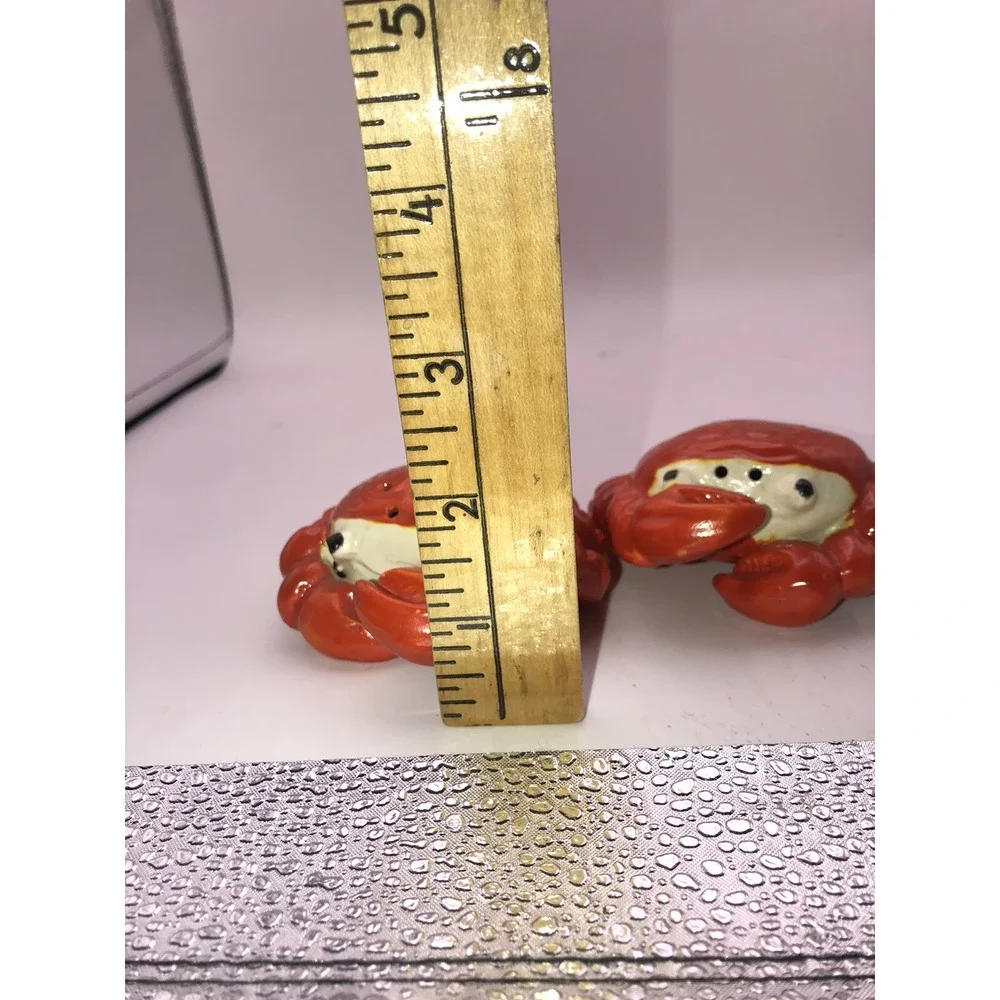 Salt And Pepper Shakers Crab Shaper, VTG Nautical Sea Beach